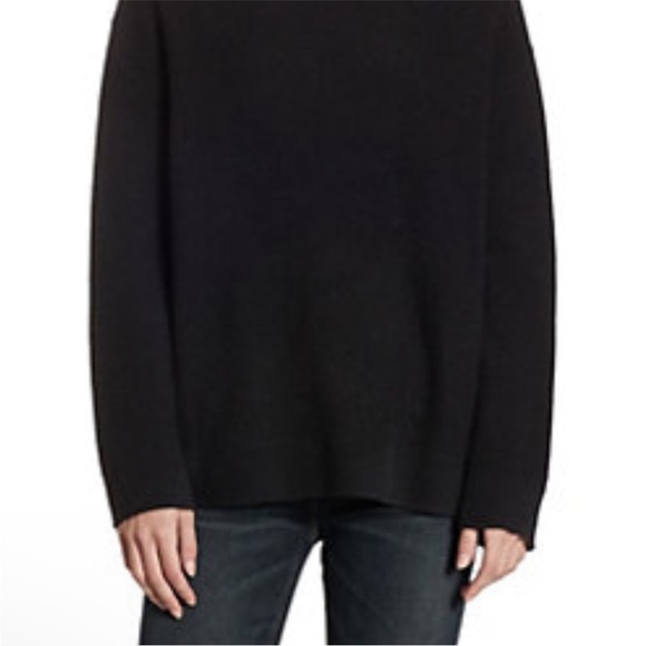 Vince Women's Black Cashmere & Virgin Wool Cowl Neck Long Sleeve Sweater M - Picture 3 of 10